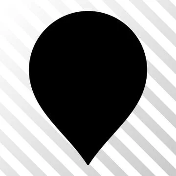 Black Map Marker Interface Toolbar Pictogram Stock Illustration