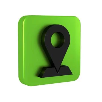 Black Map pin icon isolated on transparent background. Navigation, pointer, l 스톡 일러스트