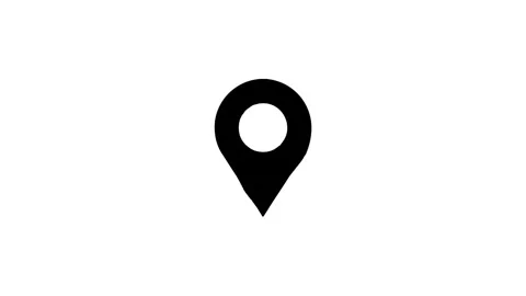 Black map pointer location icon marker 스톡 동영상 327761485