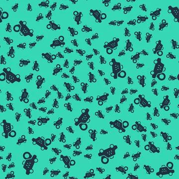 Black Map pointer with taxi car icon isolated seamless pattern on green backg Stock Illustration