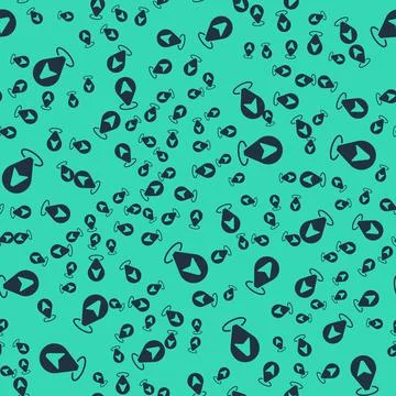 Black Map pointer with taxi car icon isolated seamless pattern on green Stock Illustration