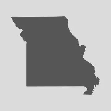 Black map state Missouri - vector illustration. Stock Illustration
