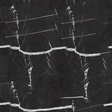 Black marble background. Seamless square texture, tile ready. Stock Photos