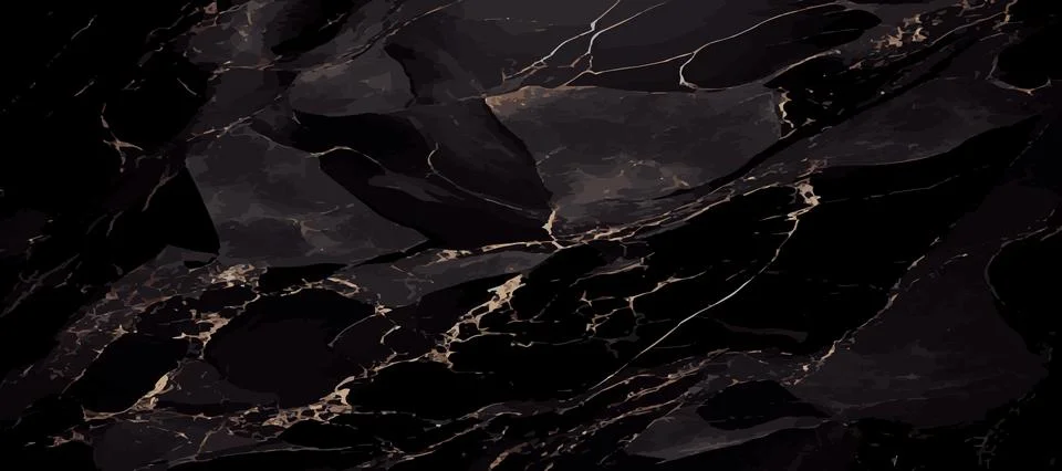 Black marble panoramic texture design, colorful dark marble surface, curved.. Stock Illustration