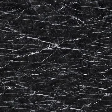 Black marble texture with white lines. Seamless background, tile ready. Stock Photos