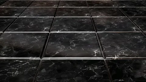 Black Marble Tiles, Background, Exclusive, Unique Design, Reflection Stock Footage 294202217