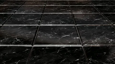 Black Marble Tiles, Background, Exclusive, Reflection, Unique Design Stock Footage 294202230