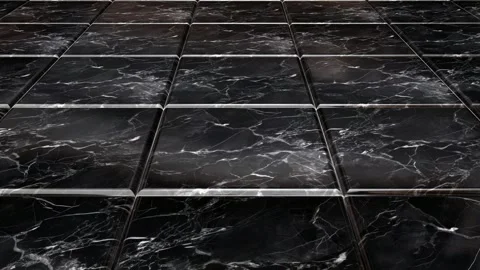 Black Marble Tiles, Background, Unique Design, Exclusive, Reflection Stock Footage 294202249