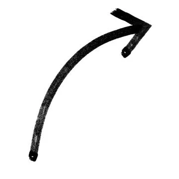 Black marker arrow pointing right direction. black png arrow isolated on white Stock Illustration