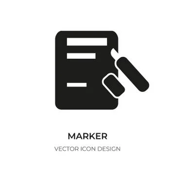 Black marker cap icon highlighter felt-tip vector Stock Illustration