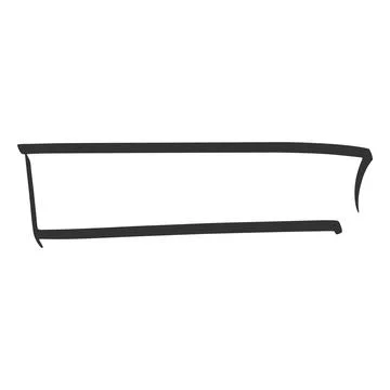 Black marker or pencil outline rectangular shape, vector scribble stroke figure Stockillustratie