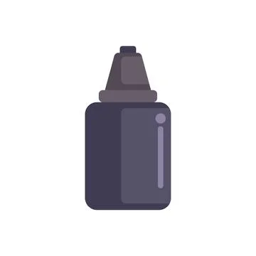 Black marker pen with closed cap drawing tool Stock Illustration