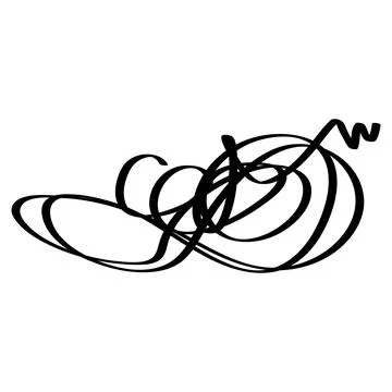 Black marker random irregular intersecting lines. Vector art Illustrazione stock