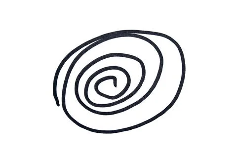 Black marker scribble isolated on white background Stock Illustration