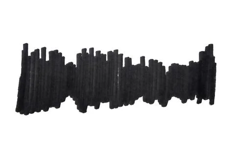 Black marker scribble isolated on white background 스톡 일러스트