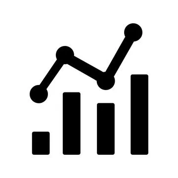 A black marketing analysis icon 库存插图