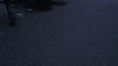 Black marks from motorcycle tires on asphalt Video stock 102362829