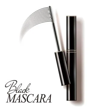 Black mascara mockup Stock Illustration