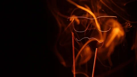 Black mask smoke dark background nobody hd footage Stock Footage 103806153