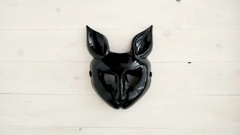 Black masquerade mask Stock Footage 156631779