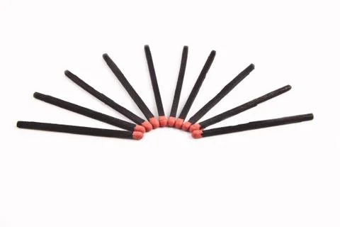 Black matches Stock Photos
