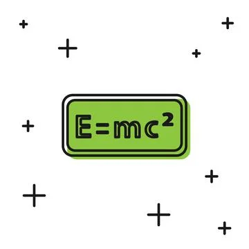 Black Math system of equation solution icon isolated on white background. E 스톡 일러스트