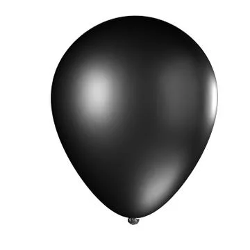 Black Matte Balloon on white background Stock Illustration