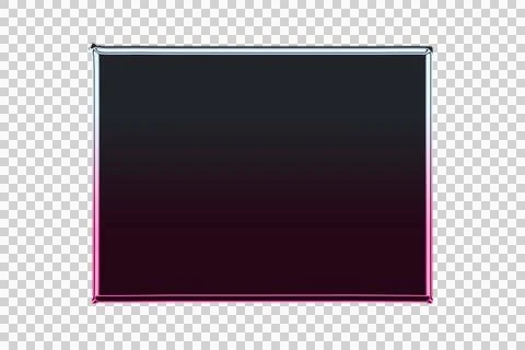 Black matte framed geometric abstract square canvas print transparent background Illustrazione stock