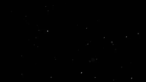 Black matte. Many dust particles flying in the air Stock Footage 132127761