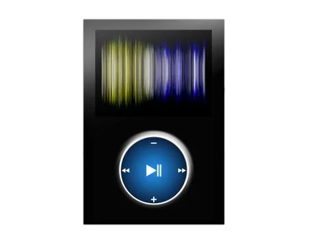 Black media Player. Stock Illustration