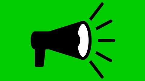 Black megaphone green Stock Footage 149673310
