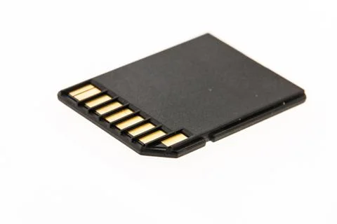 Black memory card isolated Stock Photos
