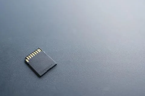 Black memory SD card with the text made in china Stock Photos