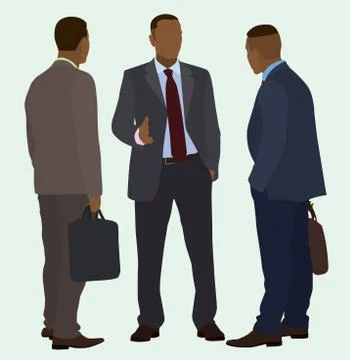 Black Men in Conversation Stock Illustration