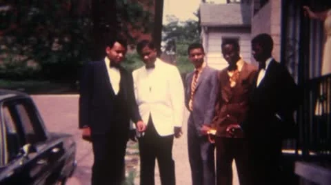 Black Men shaking Hands Suits 16mm Super8 Stock Footage 11146259