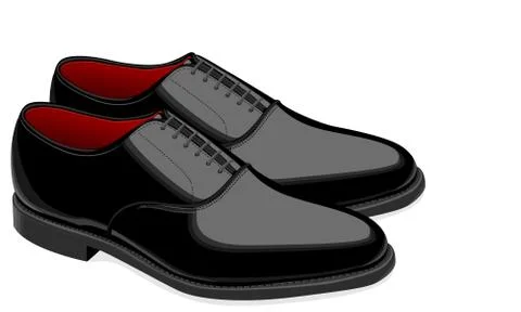 Black men shoes Stock Illustration