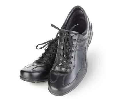 Black mens shoes Stock Photos