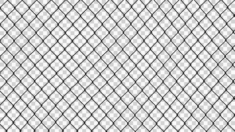 Black mesh fence texture, security and boundary concept, transparent background Stock Illustration