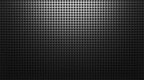 Black metal background of small circles. Pattern mesh abstract 3d render. carbon Stock Illustration