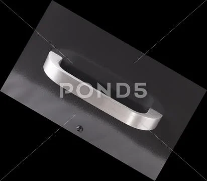 Black metal case with handle Stock Photos