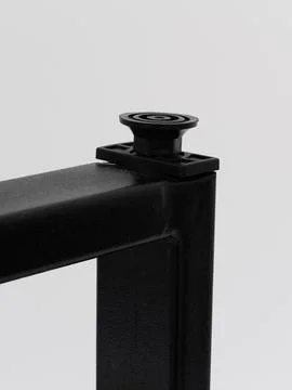 Black metal frame table Stock Photos