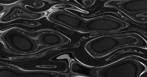 Black metal liquid surface with reflection animation Stock Footage 132894207