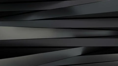 Black metal panels of rectangular shape. Random chaotic movement. Abstract co 動画素材 138642872