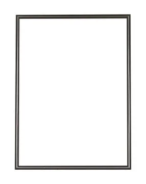 A black metal rectangular frame for painting or picture isolated on a white b Stock Photos