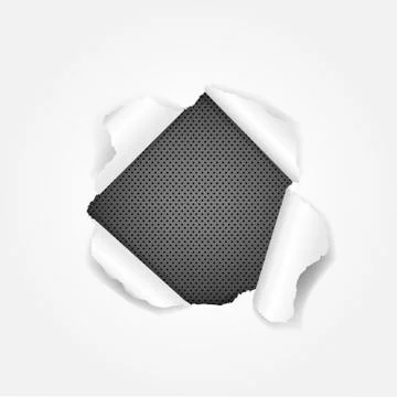 Black metal torn Stock Illustration