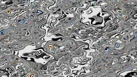 Black metallic liquid with reflection on dark abstract background, metallic Stock Footage 145648629