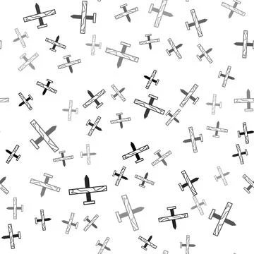 Black Metallic nail and wood plank icon isolated seamless pattern on white .. Stock Illustration