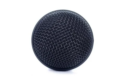Black microphone audio Stock Photos