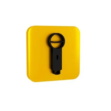 Black Microphone icon isolated on transparent background. On air radio mic .. Stock Illustration