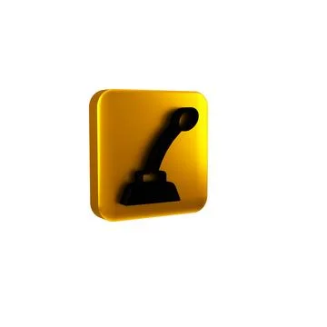 Black Microphone icon isolated on transparent background. On air radio mic .. Illustrazione stock